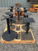 Set of ten metal table bases - THIS LOT IS TO BE COLLECTED BY APPOINTMENT FROM DUGGLEBY STORAGE