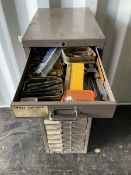 Tool cabinet with drill bits and various tools and accessories - THIS LOT IS TO BE COLLECTED BY APP