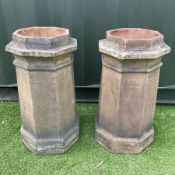 Pair of terracotta chimney pots - THIS LOT IS TO BE COLLECTED BY APPOINTMENT FROM DUGGLEBY STORAGE