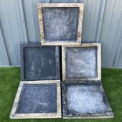 Set of five paving molds