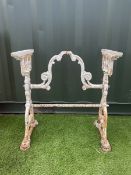 Victorian painted wrought metal table base - THIS LOT IS TO BE COLLECTED BY APPOINTMENT FROM DUGGLEB