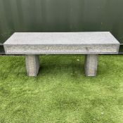 Granite garden bench