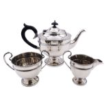 1930's silver three piece tea service