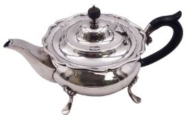 Early 20th century silver bachelors teapot