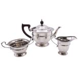 1930's silver three piece tea service