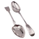 William IV silver Fiddle pattern table spoon