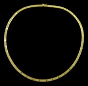 18ct gold flattened link necklace