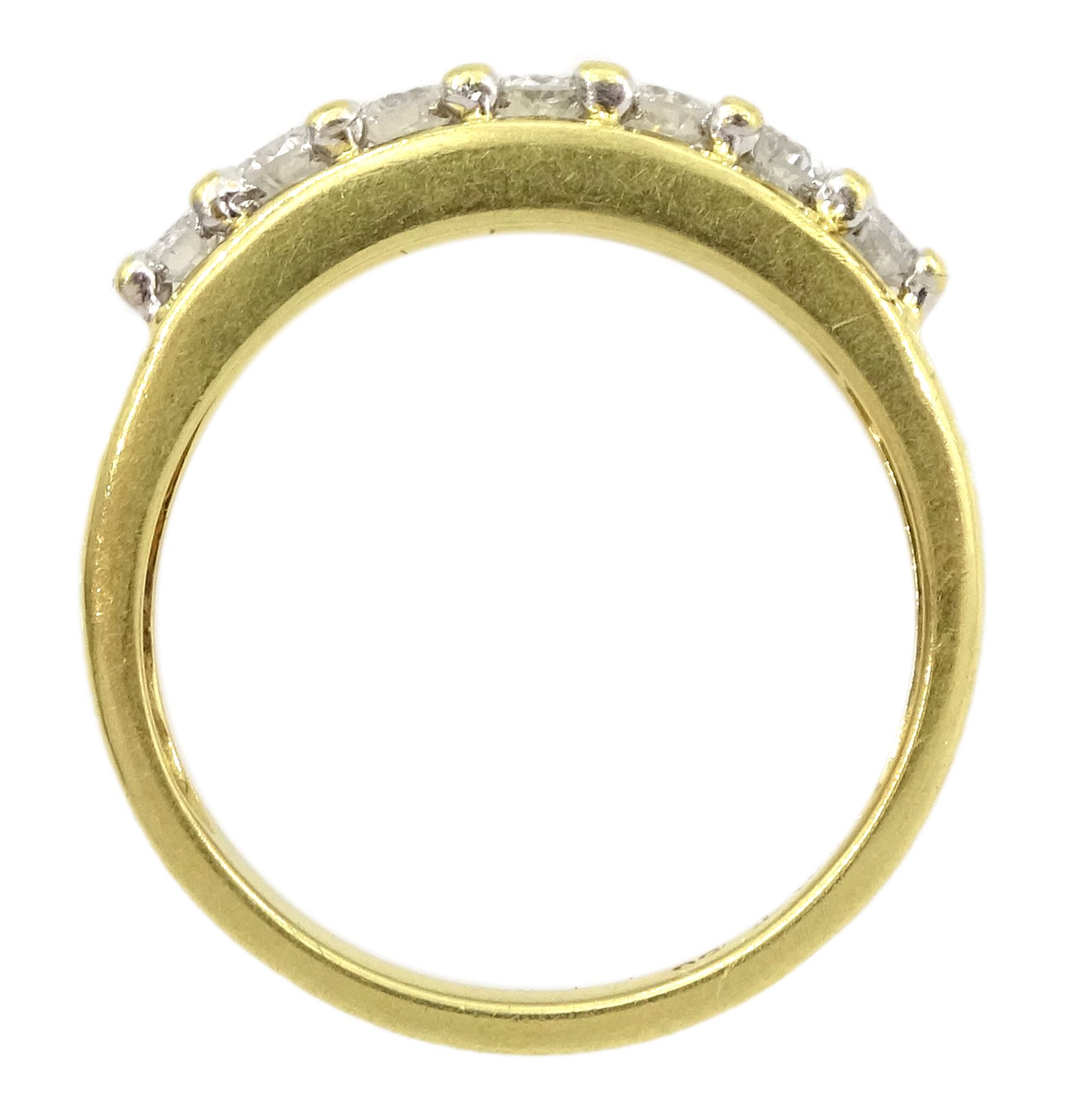 18ct gold seven stone round brilliant cut diamond ring - Image 4 of 4