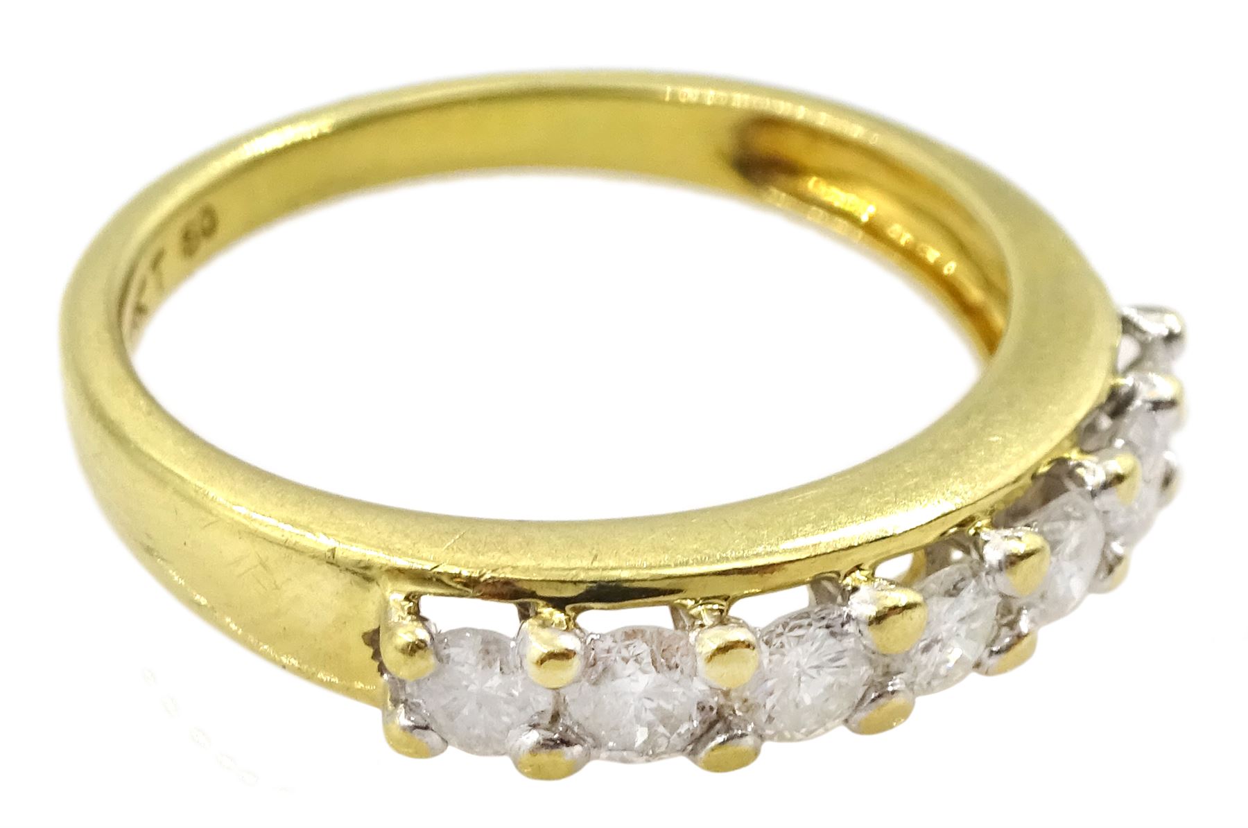 18ct gold seven stone round brilliant cut diamond ring - Image 3 of 4