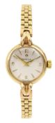 Omega 9ct gold ladies manual wind wristwatch