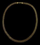 9ct gold flattened infinity link necklace