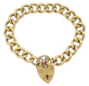 9ct gold curb link bracelet