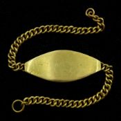 18ct gold identity bracelet