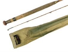 Hardy 'The Sir Edward Grey' two piece split can fishing rod