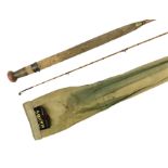 Hardy 'The Sir Edward Grey' two piece split can fishing rod