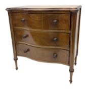 Georgian style mahogany miniature three drawer chest