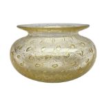 Cenedese Murano glass bowl filled with gold leaf and bubble inclusions