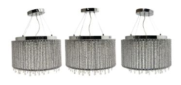 Set of three circular ceiling lights