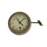 Cold War 1970's Russian bulkhead submarine clock in an 8" cast case with original combined winding a