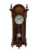 Late 20th century Mahogany cased striking wall clock