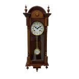 Late 20th century Mahogany cased striking wall clock