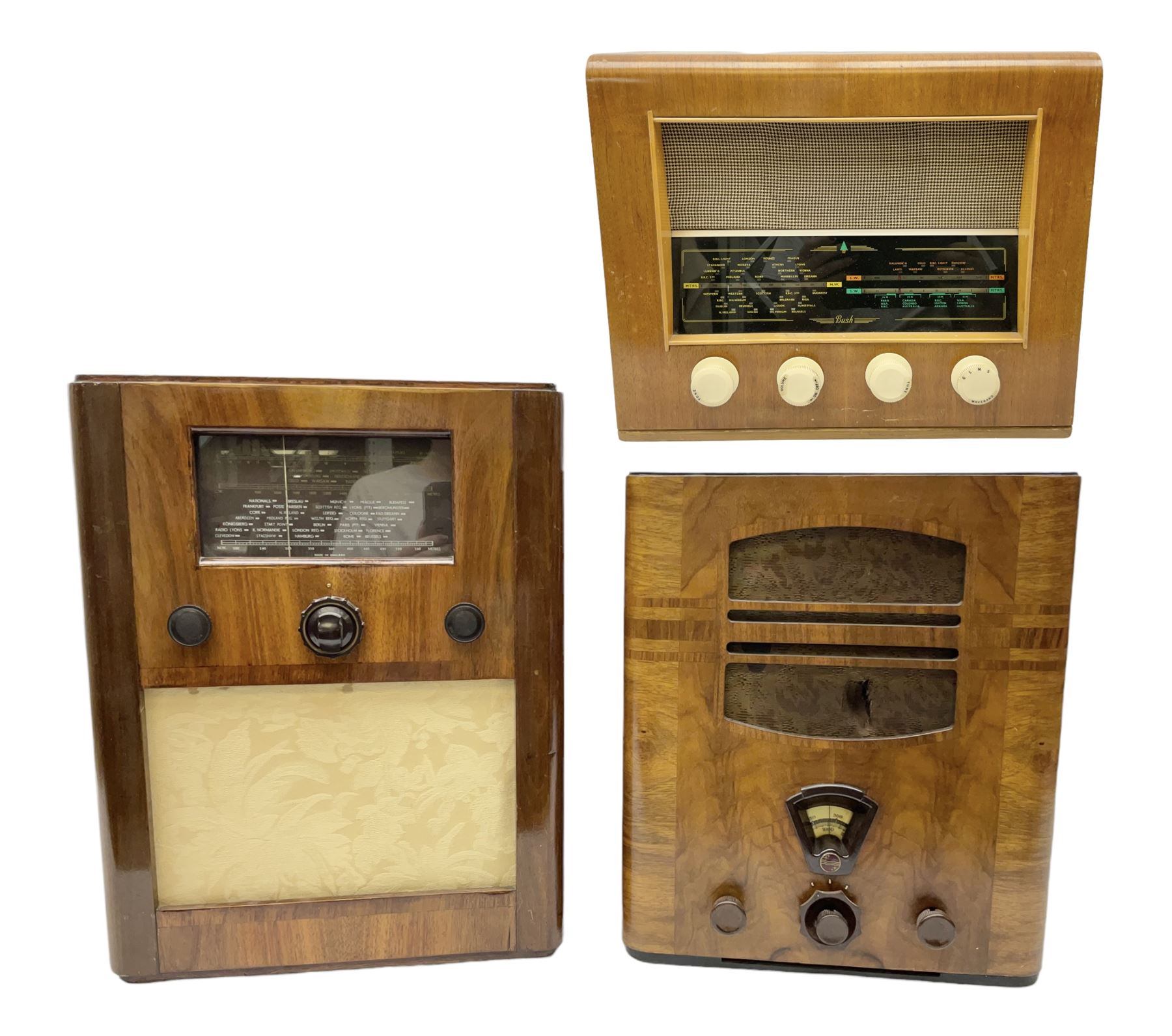1950s Bush AC41 mahogany cased valve radio