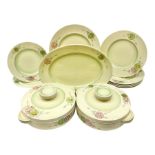 Clarice Cliff circa 1936 Sundew pattern dinner wares