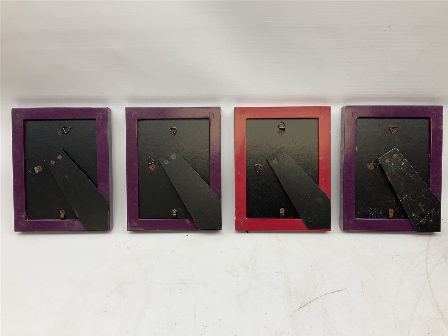 Set of eight Japanese erotic enamel plaques - Image 6 of 11