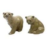 Two Lladro figures of bears