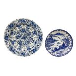 18th century Delft blue and white charger