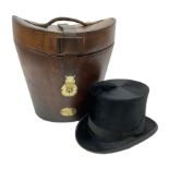 Early 20th century black silk top hat by Woodrow of Manchester and London