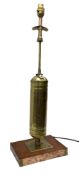 Repurposed lamp modelled from a mid-century brass Pyrene fire extinguisher