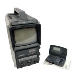 Alba TR10 Portable black and white TV with 3 band radio and Matsu travel clock radio