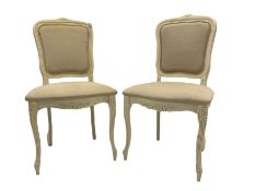 Pair French style side chairs