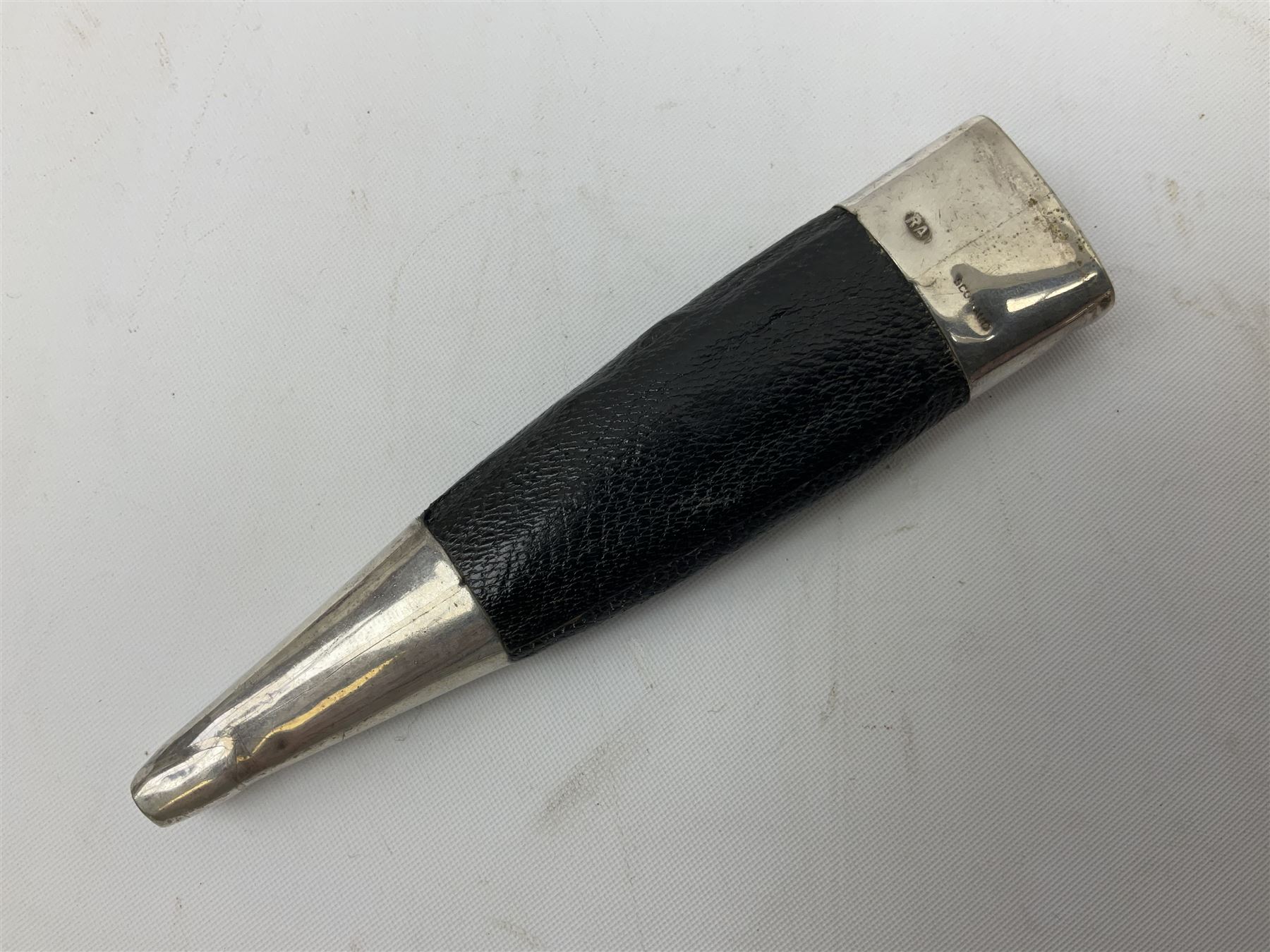 Scottish Sgian-Dubh with metal mounts and sheath - Image 7 of 9