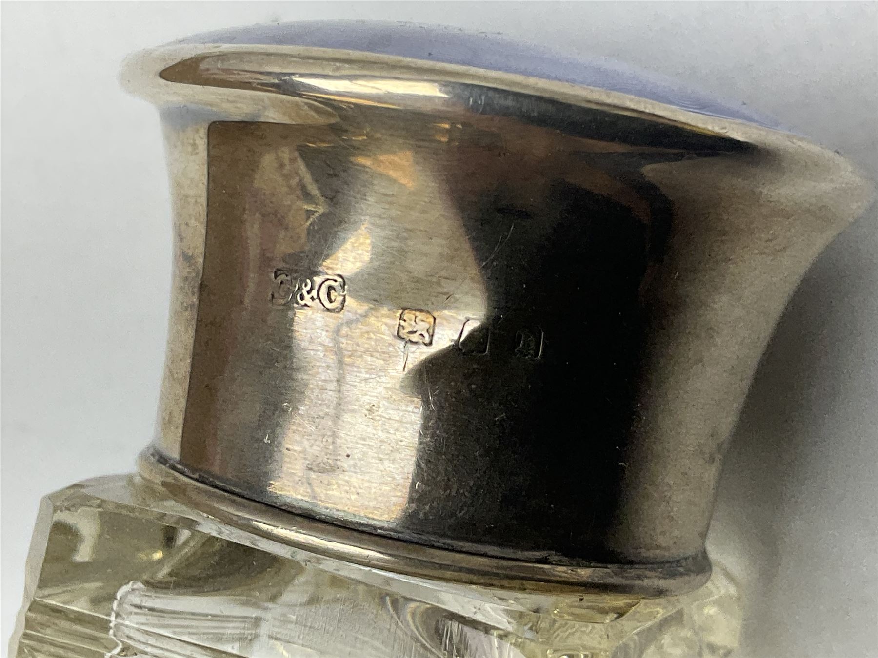 Guilloche and hallmarked silver lidded scent bottle - Image 2 of 9