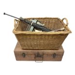 Twin handled wicker basket