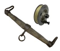 Milk maids yolk and Large 19th century fishing reel