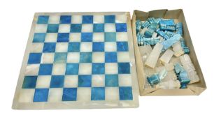 Onyx chess set and board