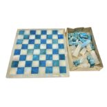 Onyx chess set and board