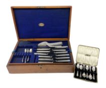 Cased set of six silver coffee spoons