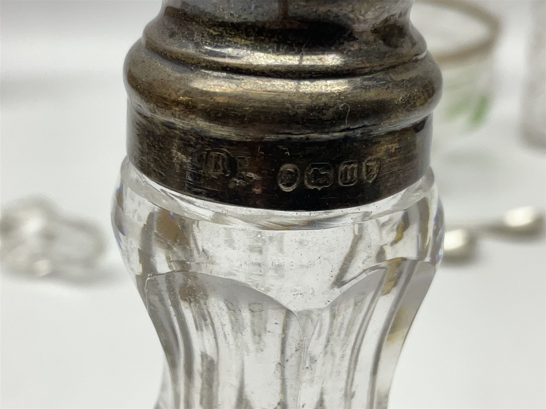 Guilloche and hallmarked silver lidded scent bottle - Image 4 of 9