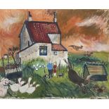 Pat Faust (British fl.1950-2000): 'North Moor Farm - Flamborough Yorkshire'