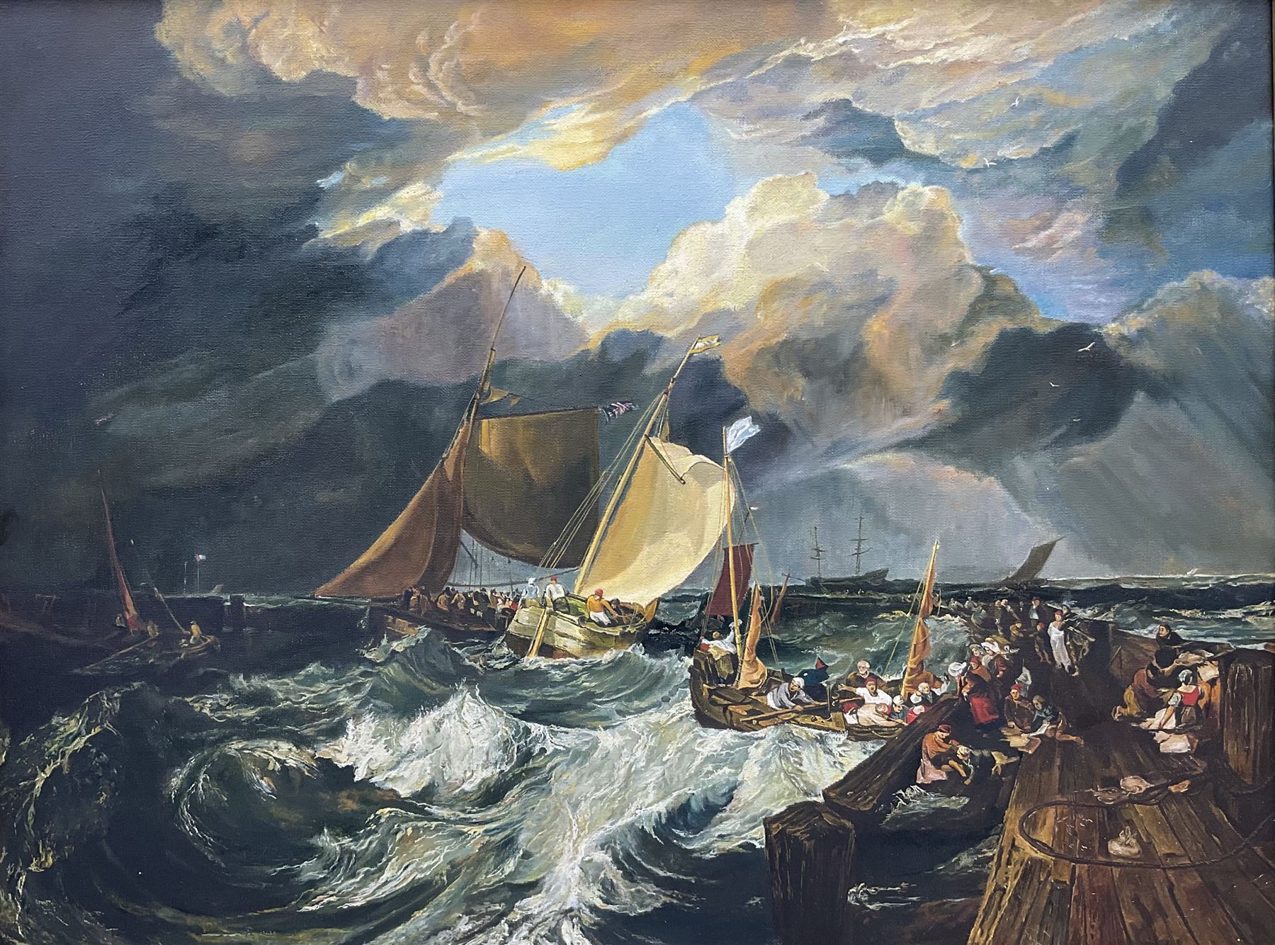 After Joseph Mallord William Turner (British 1775-1851): 'Calais Pier'