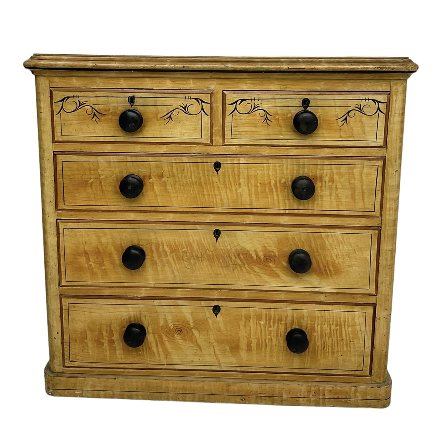 Victorian scumbled painted pine chest