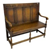 19th century oak settle