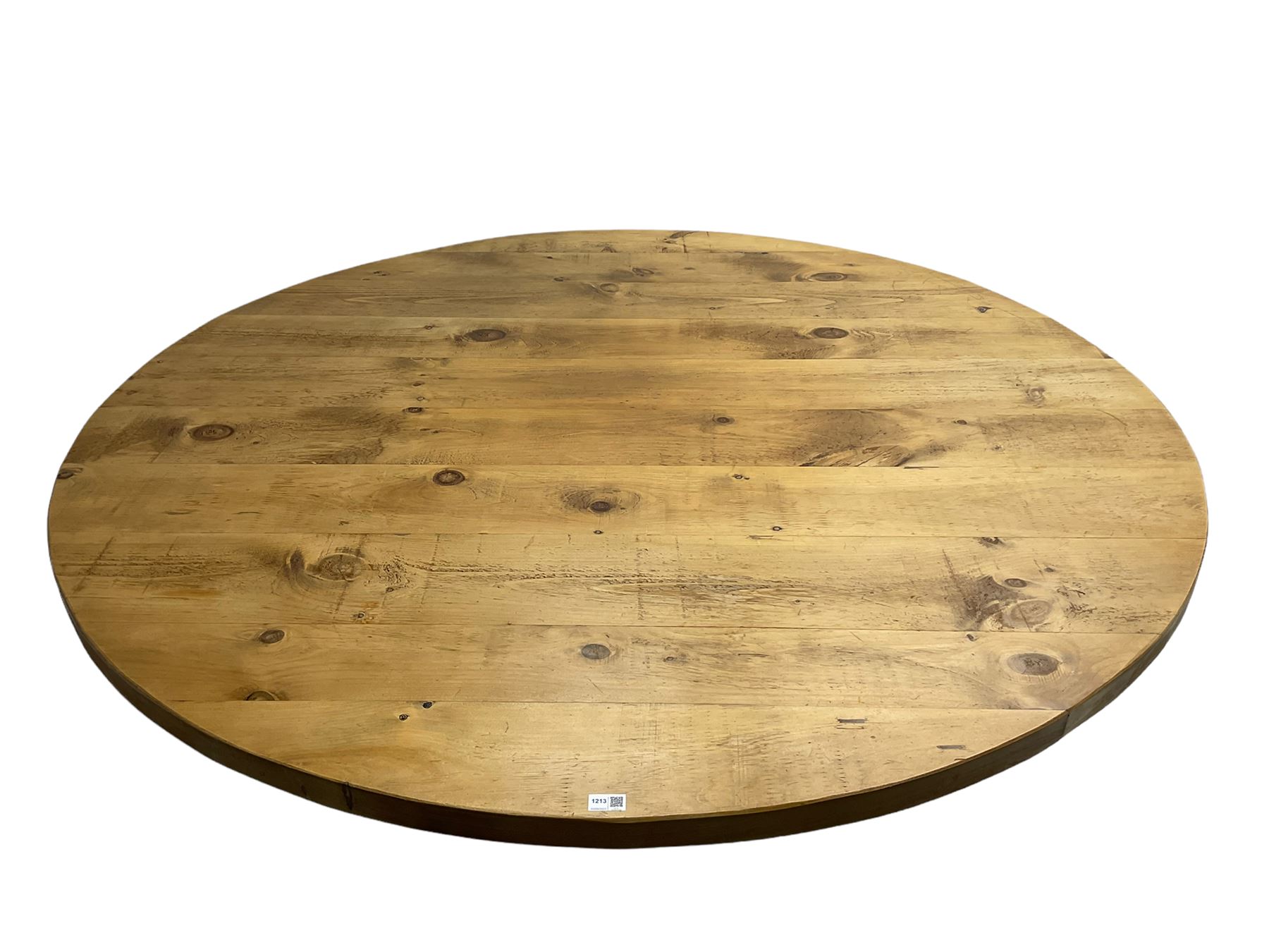 Large rustic waxed pine dining table - Image 4 of 6