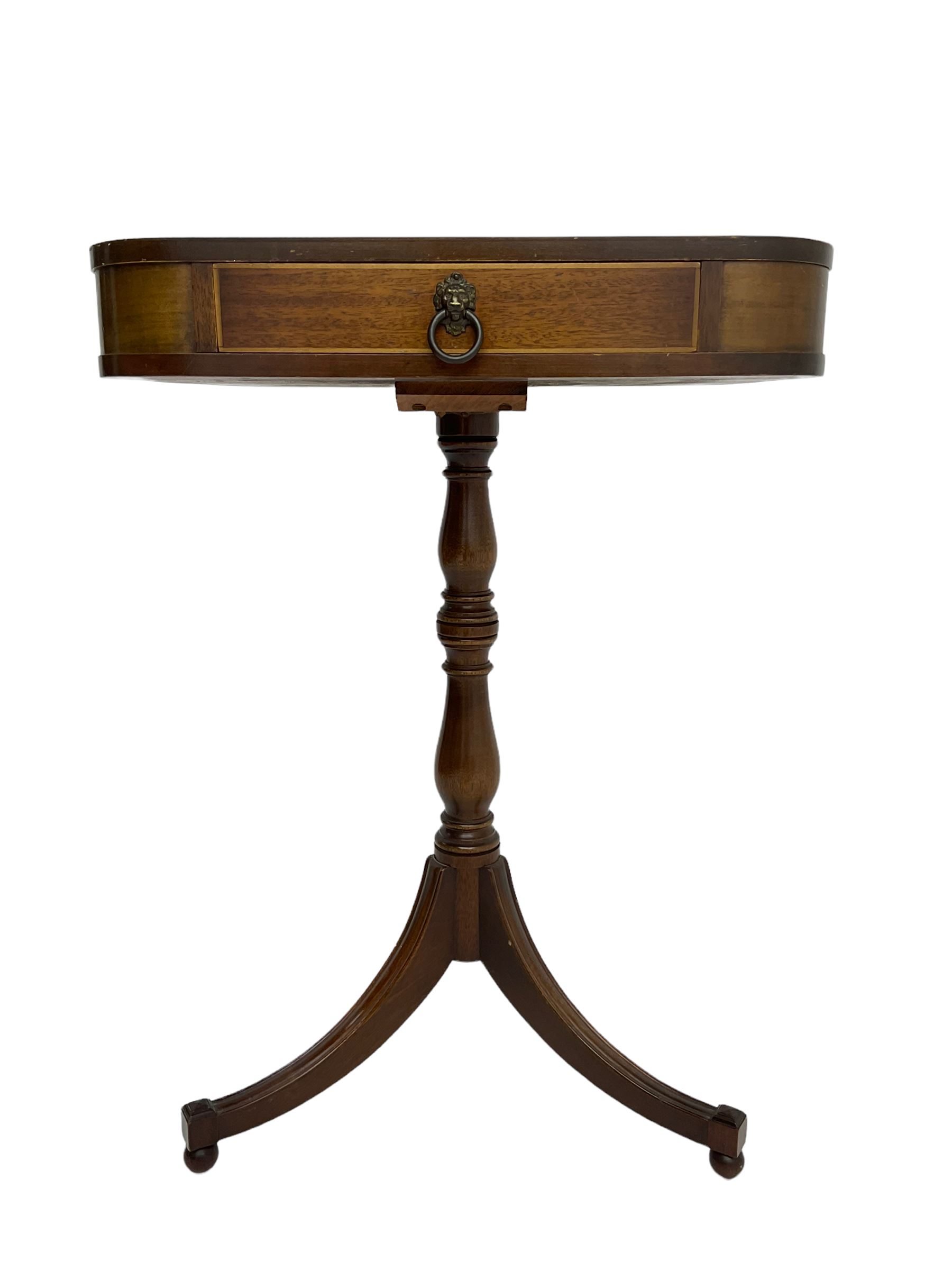 Regency style mahogany pedestal table