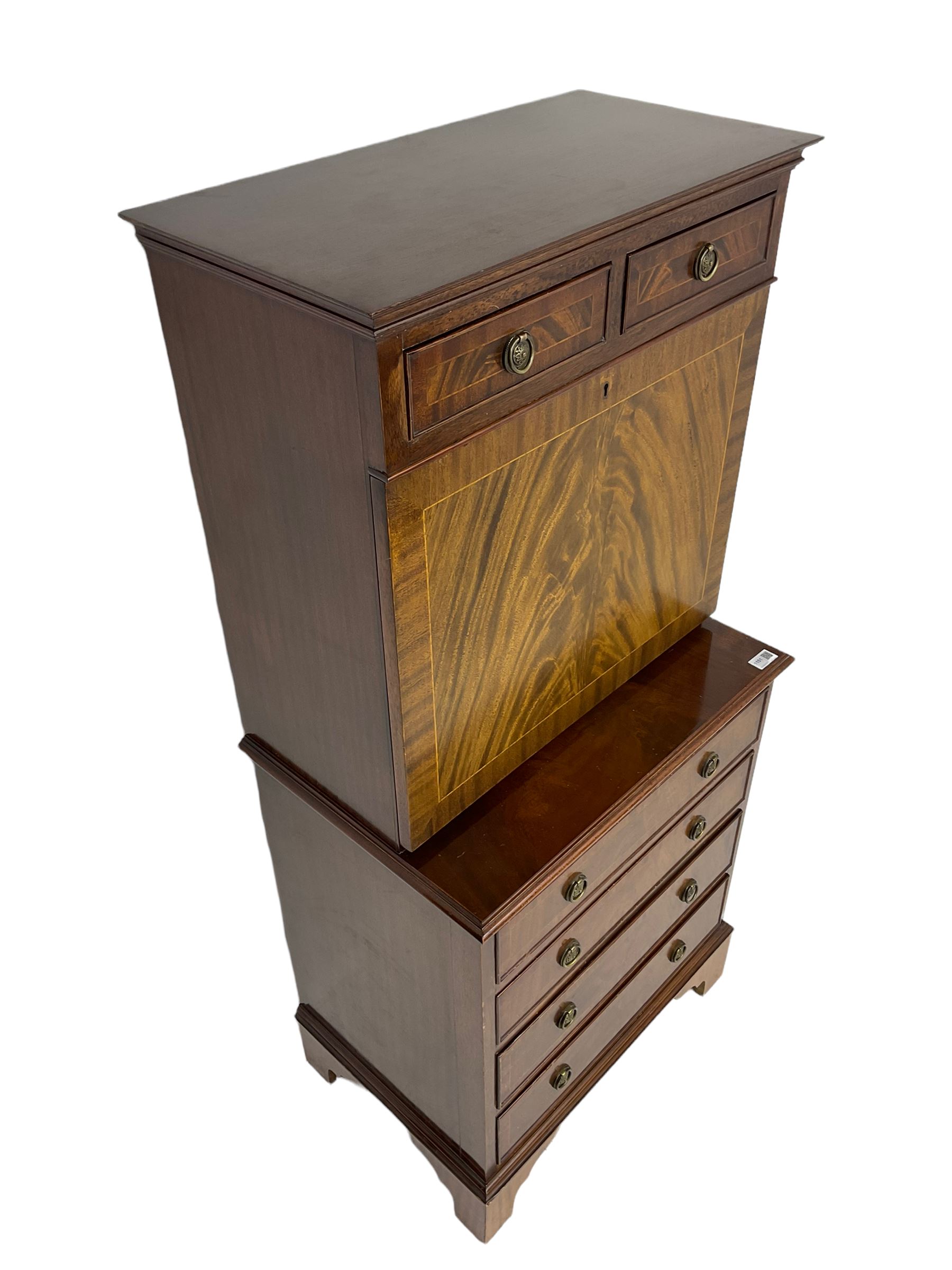Shaw of London - mahogany secretaire chest - Image 3 of 8