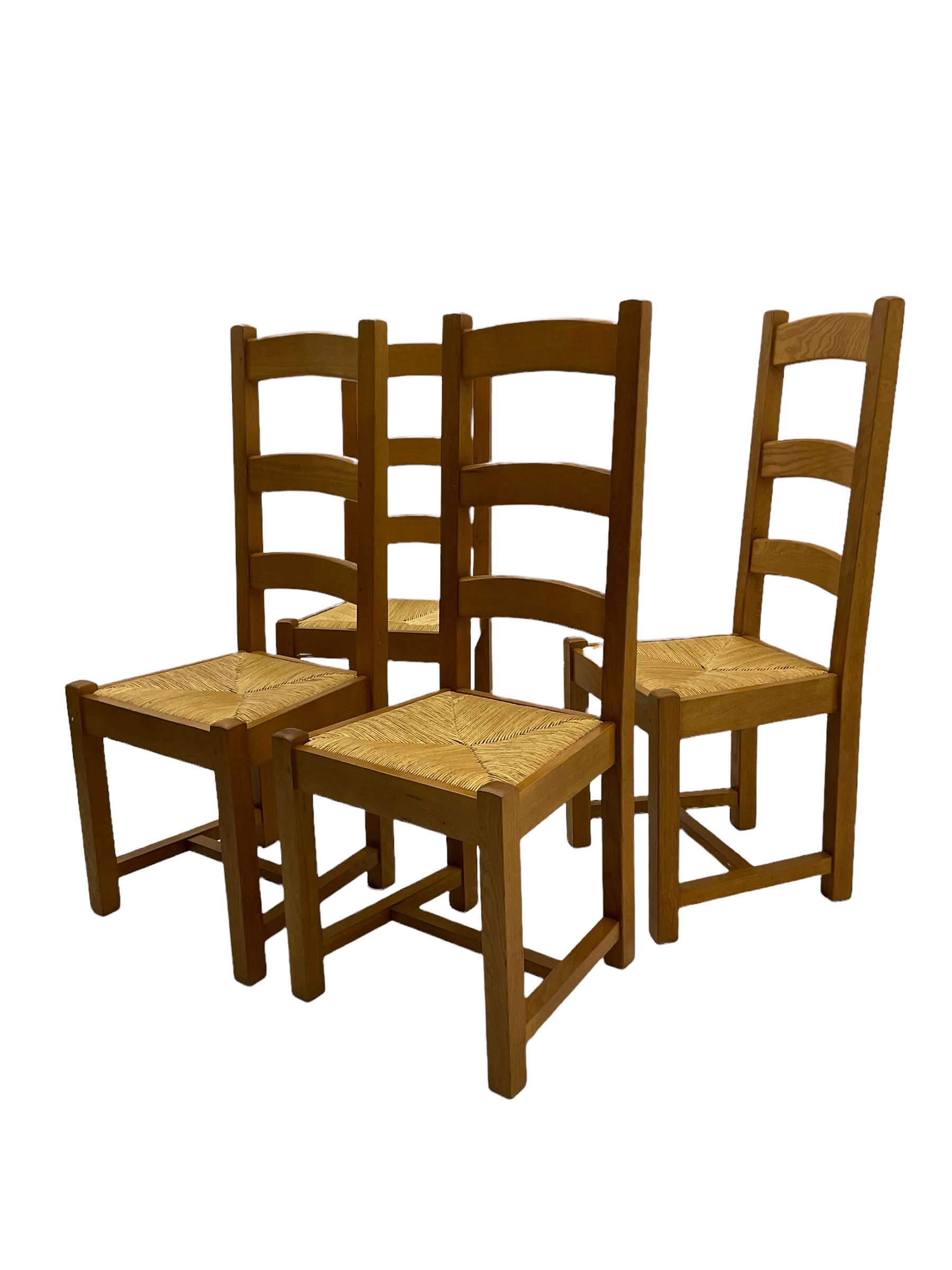 Set of six light oak dining chairs - Image 5 of 6